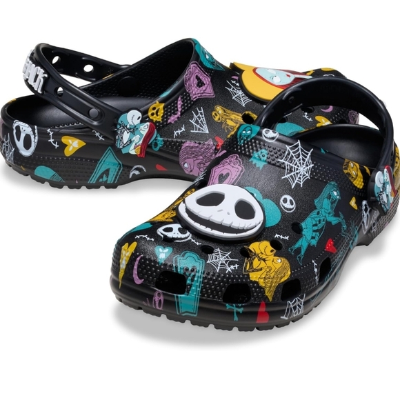 Crocs | The Nightmare Before Christmas | Jack & Sally Classic Clogs | Sz W11/M9 - Picture 8 of 13